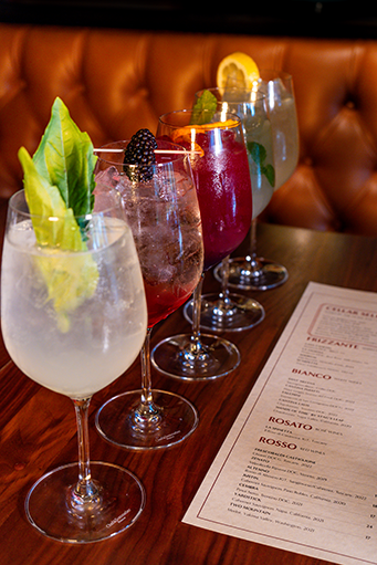 Sogno Italian drink flight