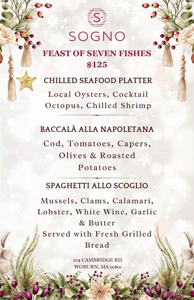 Christmas Eve 2024 Menu Sogno